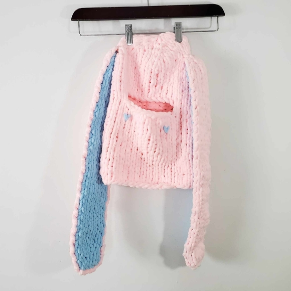 Rabbit Warm Hat Balaclava With Ears Bunny Kint Hat - Picture 6 of 6